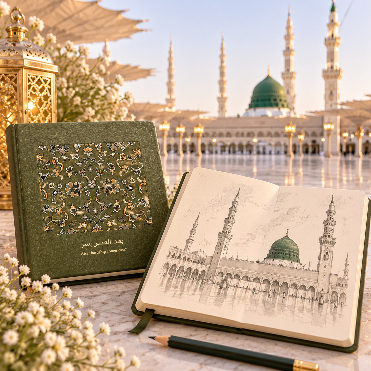 Extra Large Luxury Gift Hamper for Her – Rawdah Inspired Madinah Gift Set