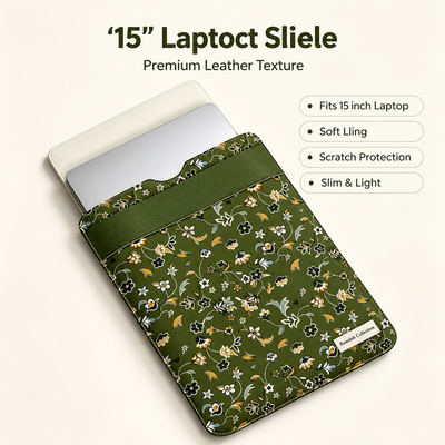 Rawdah Inspired Laptop Sleeve Bag – Madinah Floral Design | Protective Laptop Case 34 × 25cm
