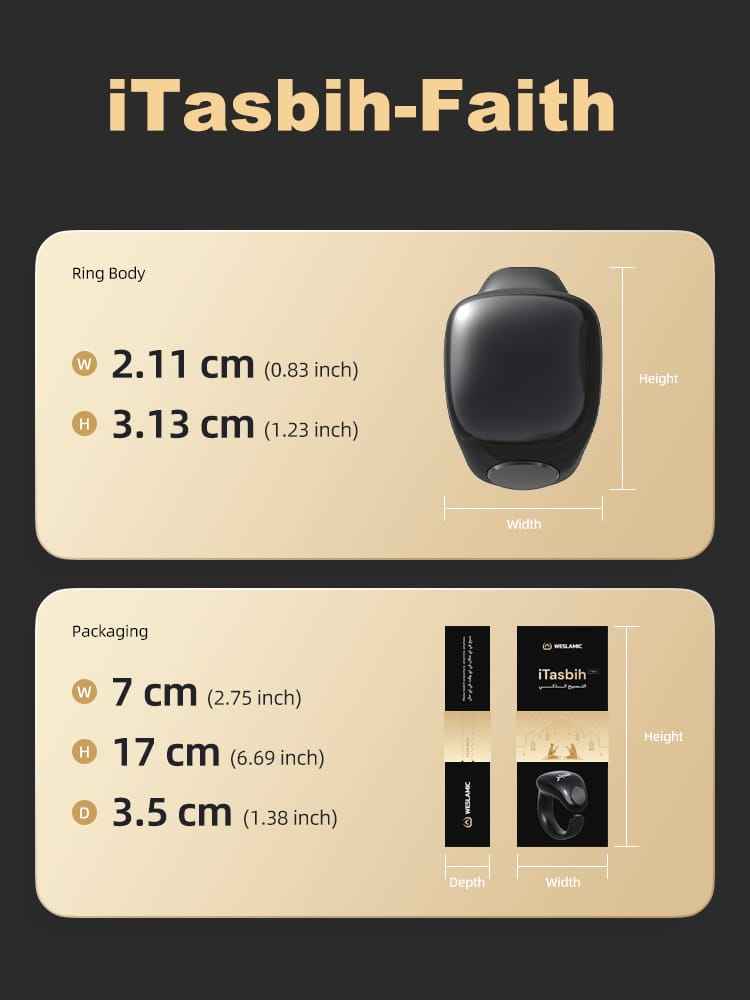 Itasbih Zikr Ring Salah Reminder recharchable - Zikr ring - Smart tasbih - Digital zikr - Dhikr counter - Islamic tech - Islamic Gift - Hajj/Umrah Gifts - Ramadan/Eid Gift