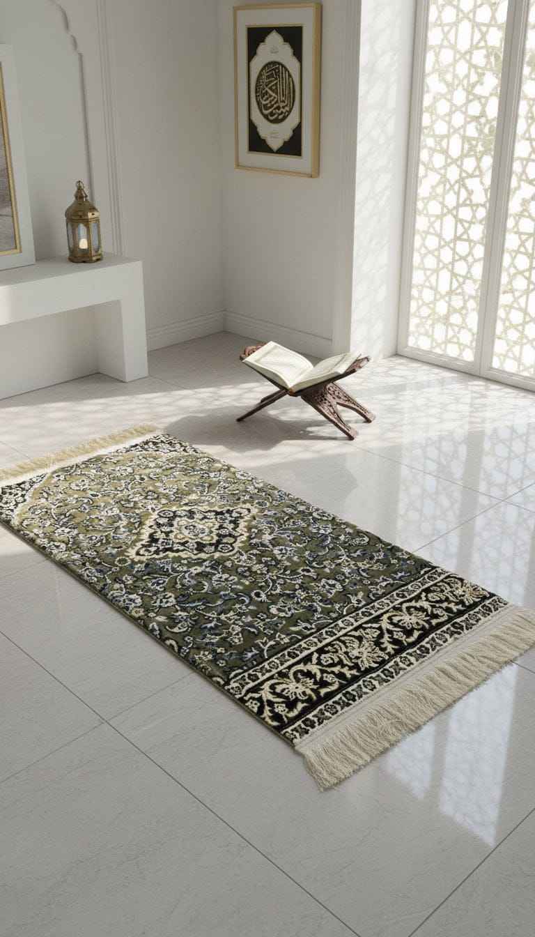 Al Rawdah Prayer Mat  Luxurious Comfort from Madina - 70 x 110 cm - Al Rawda Authentic Prayer Mat - Soft Prayer Mat - Islamic Prayer Rug - Eid/Ramadan Prayer Mat - Hajj/Umrah Gifts - New Muslim Gifts