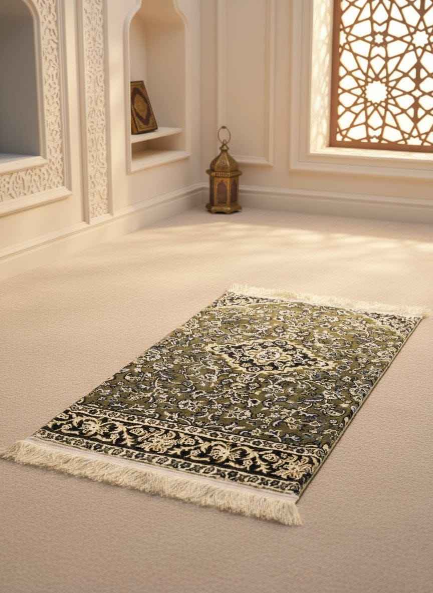 Al Rawdah Prayer Mat  Luxurious Comfort from Madina - 70 x 110 cm - Al Rawda Authentic Prayer Mat - Soft Prayer Mat - Islamic Prayer Rug - Eid/Ramadan Prayer Mat - Hajj/Umrah Gifts - New Muslim Gifts