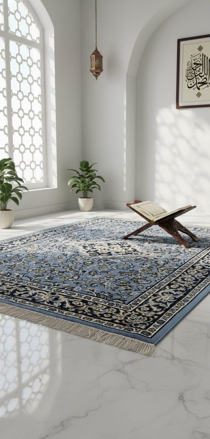 Authentic Rawdah Prayer Mat from Madinah – 16mm Plush