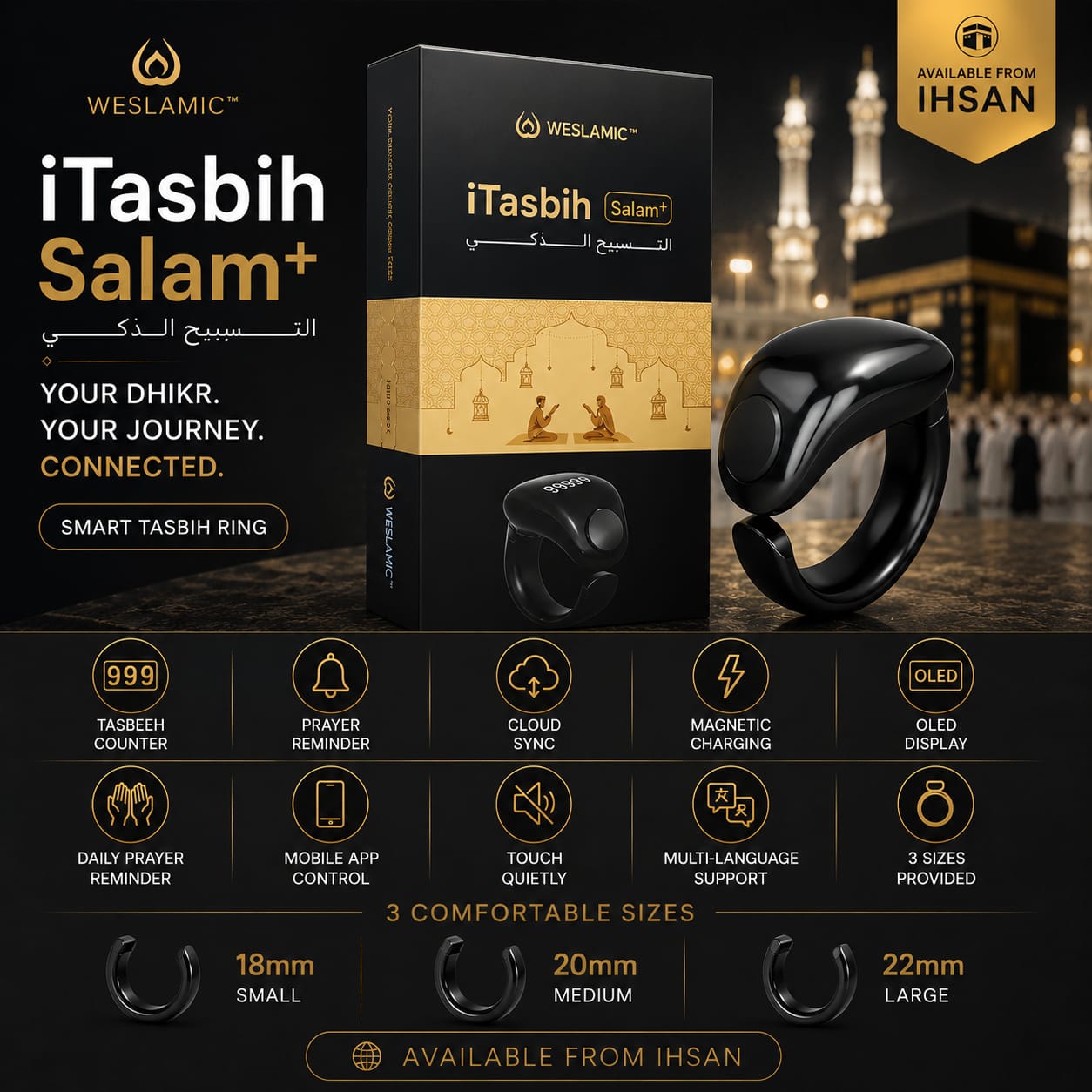 Itasbih Zikr Ring Salah Reminder