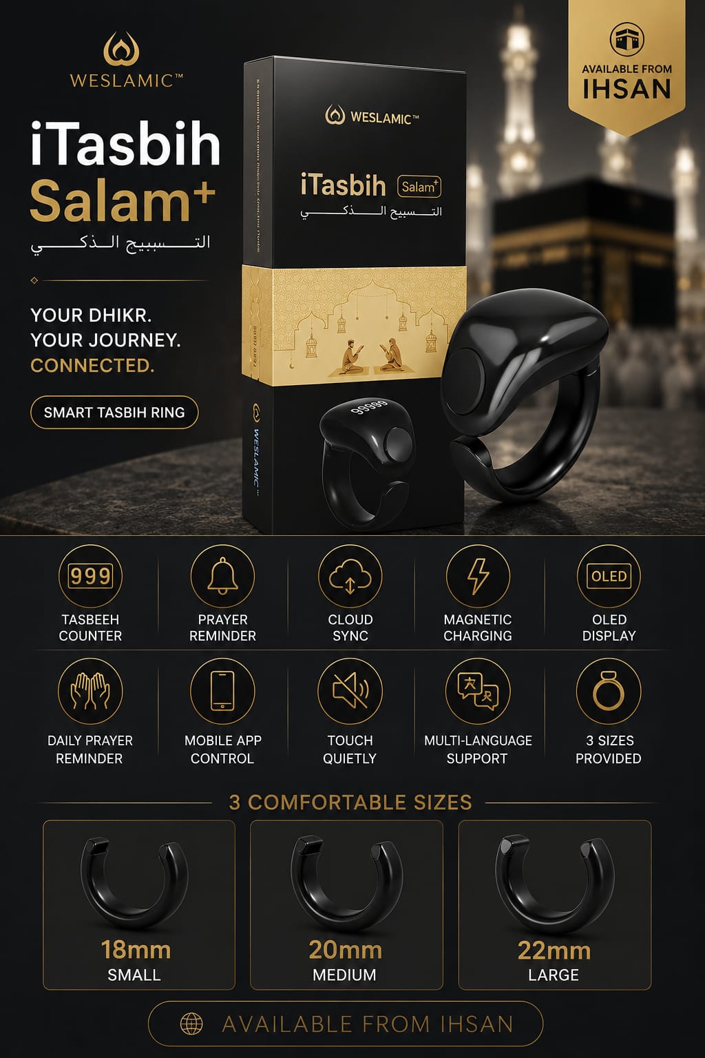 Itasbih Zikr Ring Salah Reminder