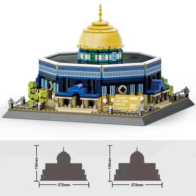Dome of the Rock Islamic building blocks model displayed as home decor