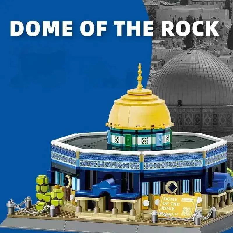 Dome of the Rock Islamic building blocks model displayed as home decor