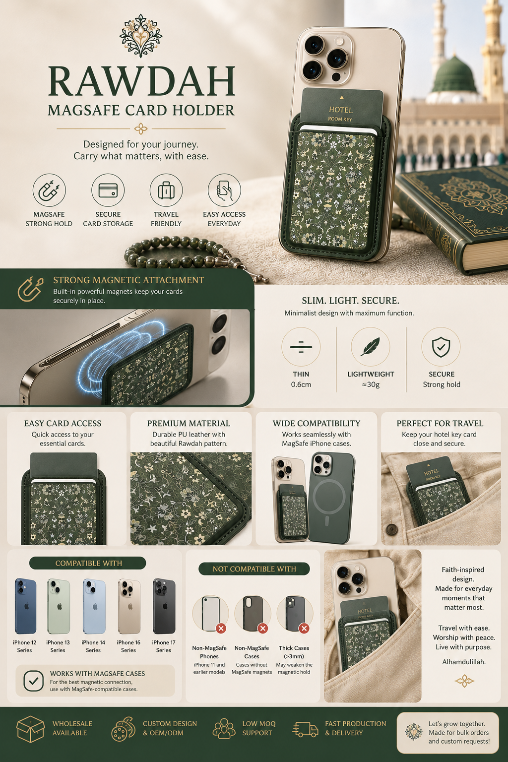 Rawdah Inspired Magsafe Wallet