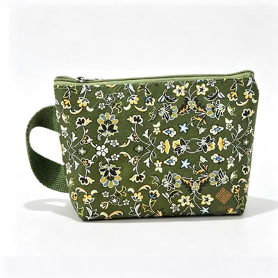 Rawdah Inspired  Makeup Bag&  Pencil Case – Madinah Floral Design | Multipurpose Travel & Cosmetic Pouch