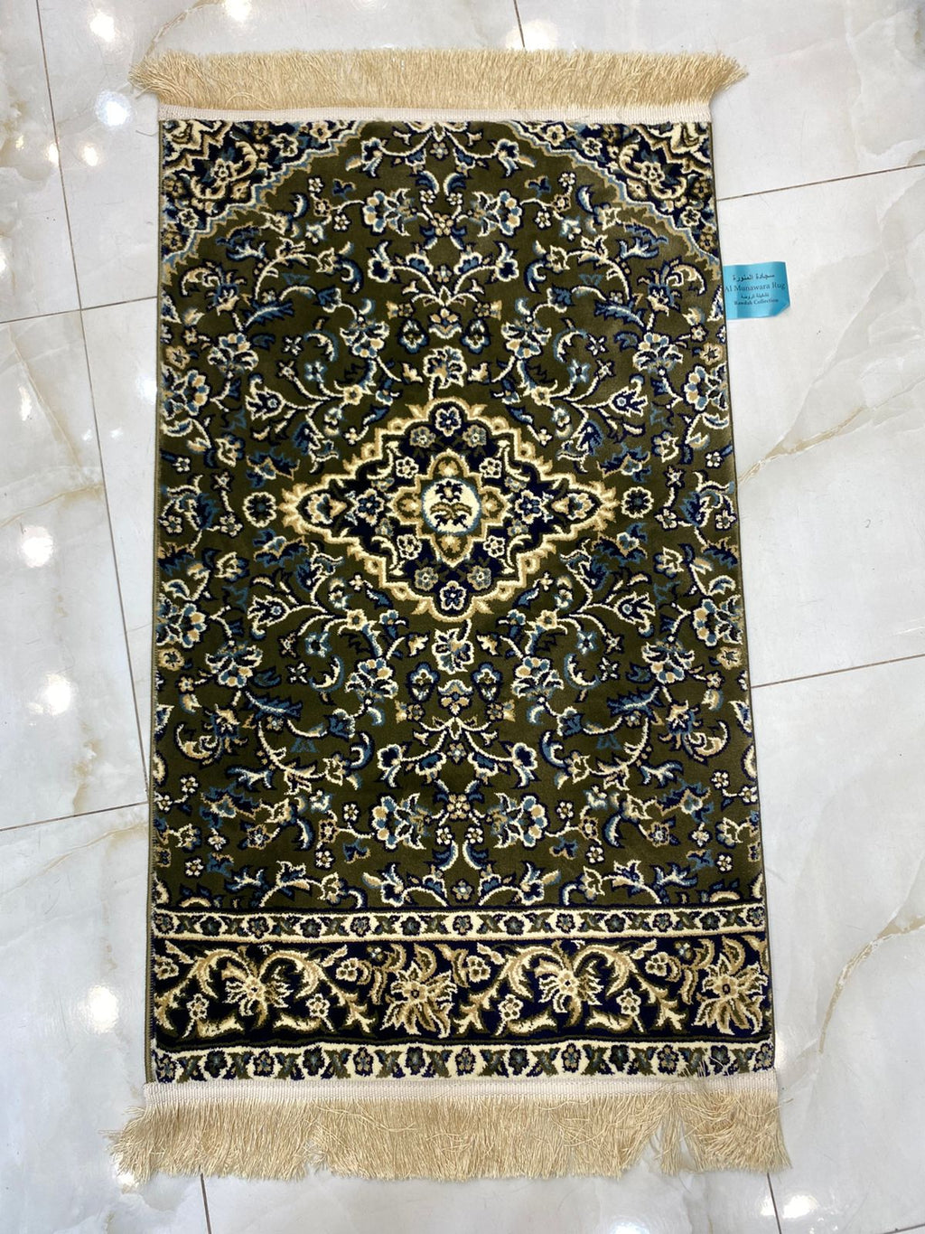 Al Rawdah Prayer Mat  Luxurious Comfort from Madina - 70 x 110 cm - Al Rawda Authentic Prayer Mat - Soft Prayer Mat - Islamic Prayer Rug - Eid/Ramadan Prayer Mat - Hajj/Umrah Gifts - New Muslim Gifts
