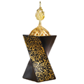 Premium Arabic Calligraphy Bukhoor Burner – Luxury Traditional Oud & Incense Burner | Black or White with Gold Lid
