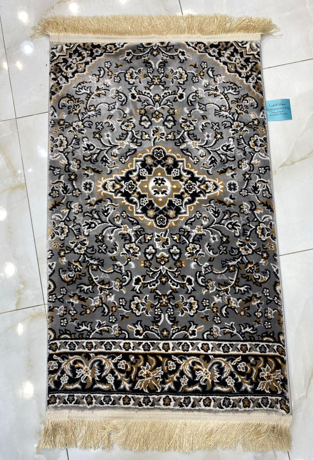 Al Rawdah Prayer Mat  Luxurious Comfort from Madina - 70 x 110 cm - Al Rawda Authentic Prayer Mat - Soft Prayer Mat - Islamic Prayer Rug - Eid/Ramadan Prayer Mat - Hajj/Umrah Gifts - New Muslim Gifts