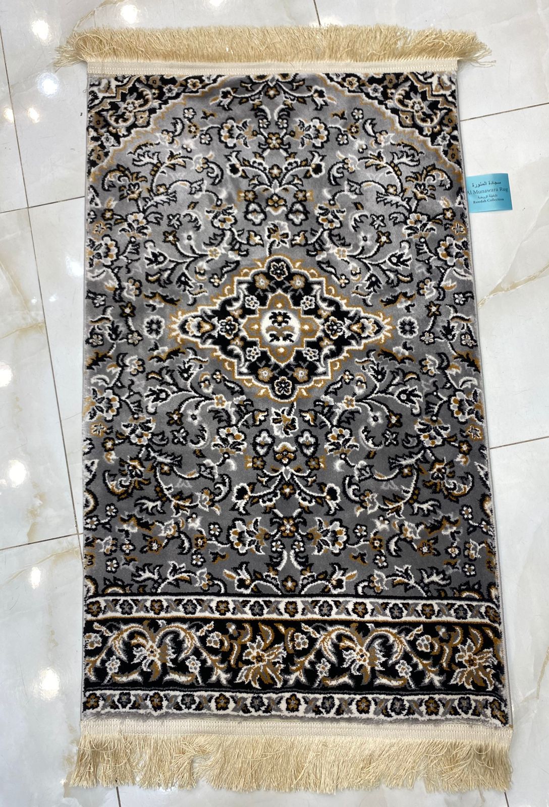 Al Rawdah Prayer Mat  Luxurious Comfort from Madina - 70 x 110 cm - Al Rawda Authentic Prayer Mat - Soft Prayer Mat - Islamic Prayer Rug - Eid/Ramadan Prayer Mat - Hajj/Umrah Gifts - New Muslim Gifts