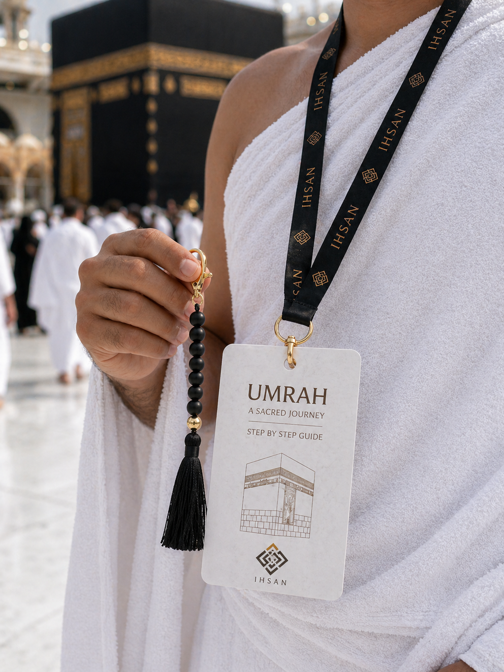 Premium Umrah Flash Cards With Lanyard