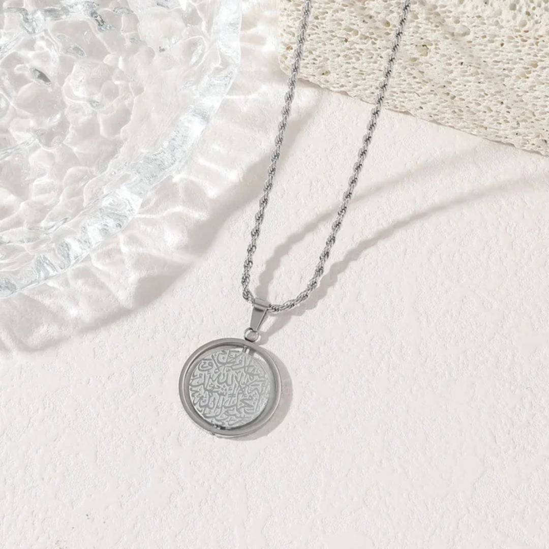 Ayatul Kursi Rotating Pendant Necklace & Car Hanger