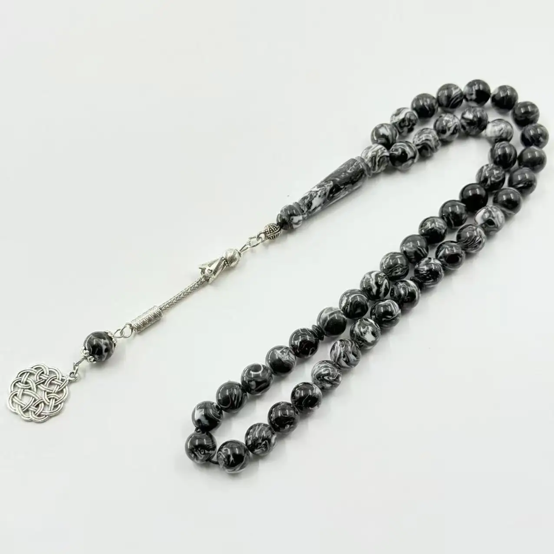 Black Marble Effect Tasbih 45pcs