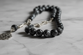 Black Marble Effect Tasbih 45pcs