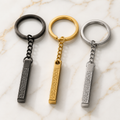 Ayatul Kursi Engraved Keyring & Keychain – Available in Black, Gold and Silver