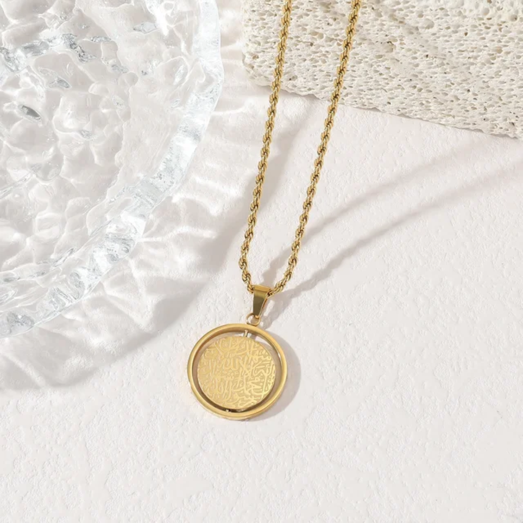 Ayatul Kursi Rotating Pendant Necklace & Car Hanger