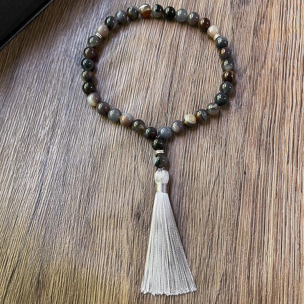 Premium Natural Agate Stone Tasbih Prayer Beads