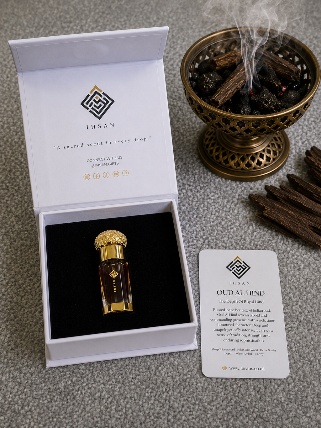 Oud Al Hind 100% Pure Oud Oil Attar 3ml