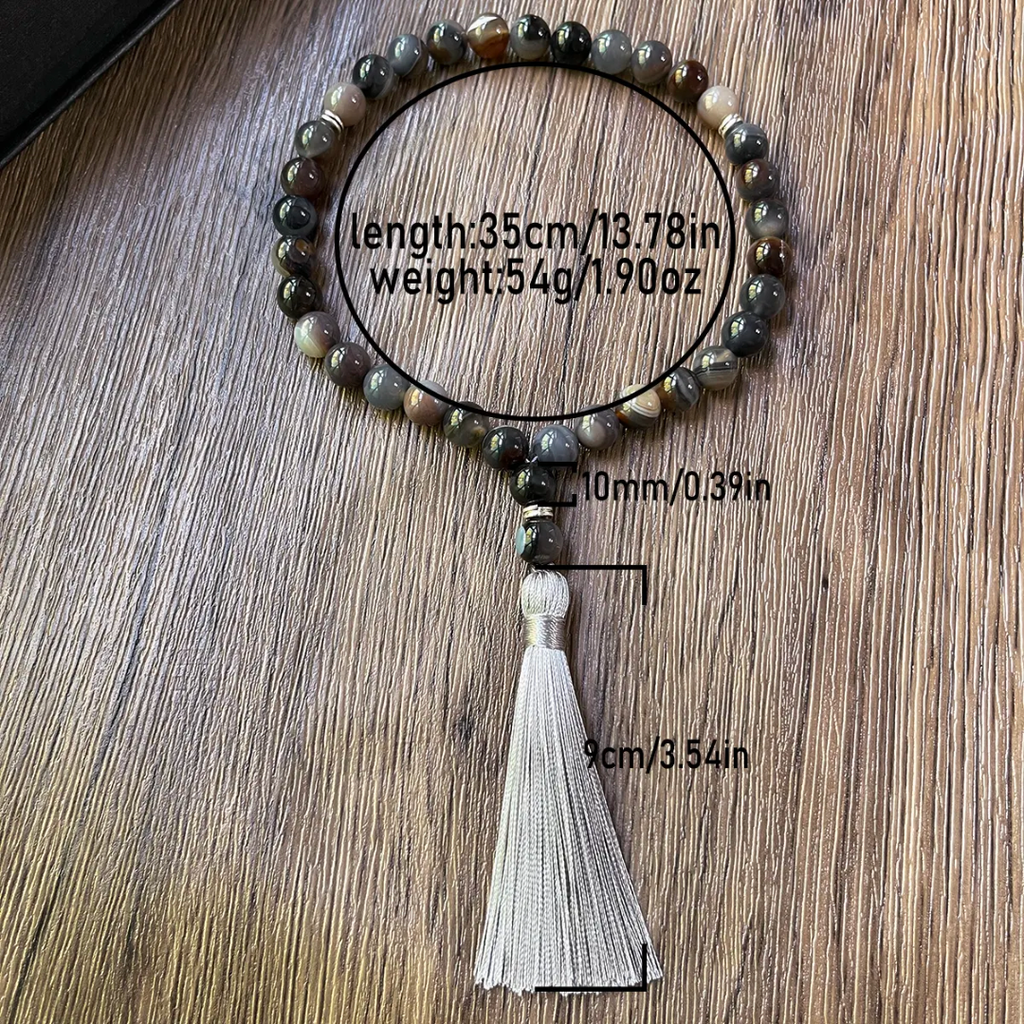 Premium Natural Agate Stone Tasbih Prayer Beads