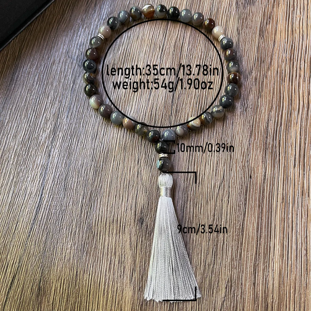 Premium Natural Agate Stone Tasbih Prayer Beads