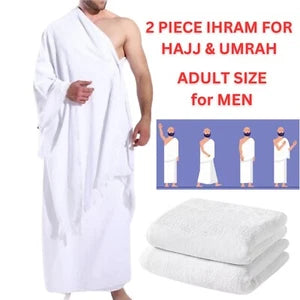 Bamboo Cotton Ihram Set (2 Pieces)  Premium Quality
